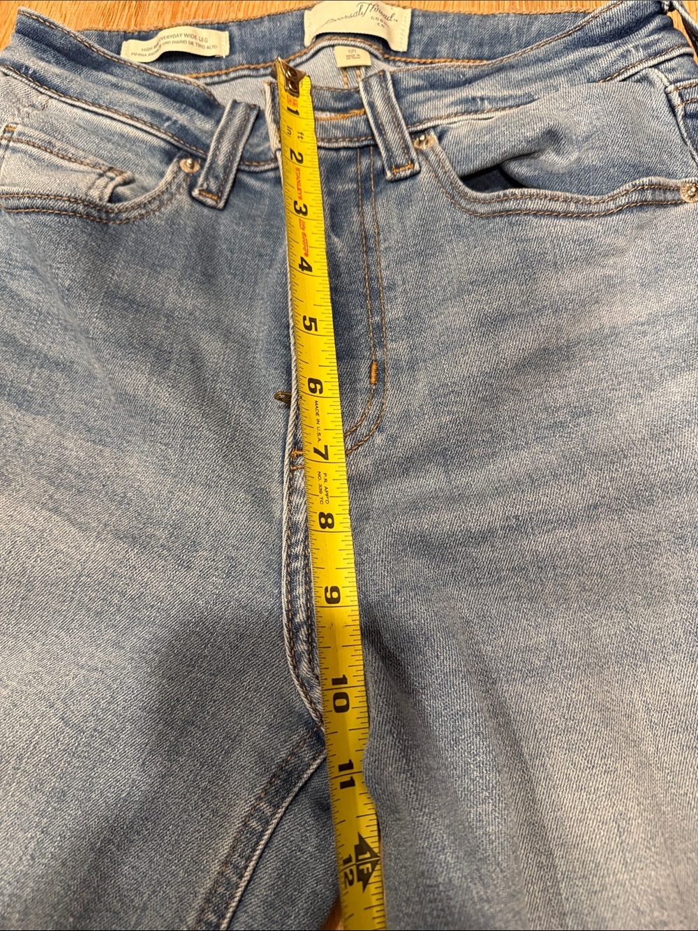 Wide Leg High Rise Women’s Jeans, Vintage Medium Wash, Size 6 - Picture 4 of 7
